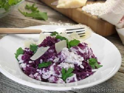 Risotto de col vermella